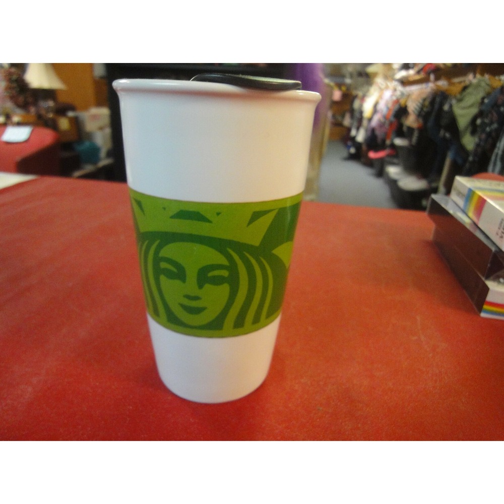 Starbucks 2012 coffee cup mug with‎ lid 12Oz to look like to go cups